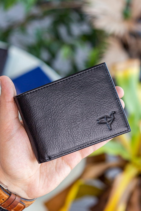 Zoozie Bags Cartera para Hombre de Piel Auténtica con Bloqueo RFID - Negro